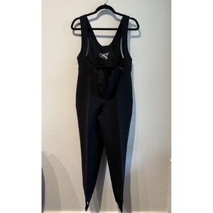 Obermeyer‎ Ski Bib Stirrup Jumpsuit Women Size 12R Black Wool Nylon